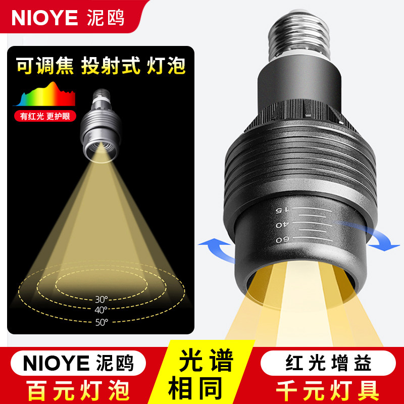 红光增益护眼灯高显色指餐厅吊灯落地台灯阅读全光谱聚光射灯灯泡
