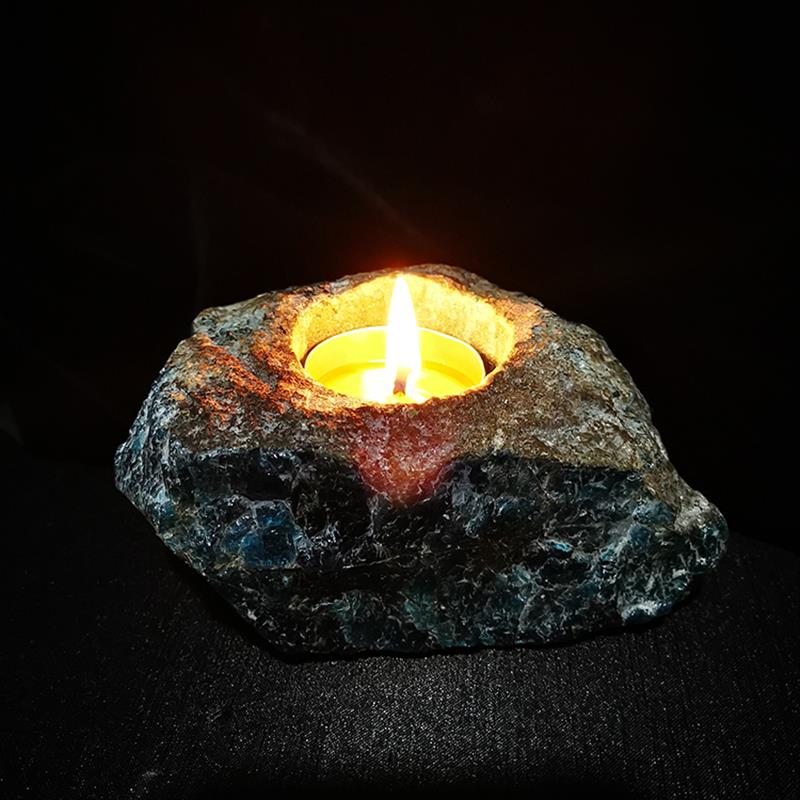 天然水晶原石烛台摆件 香插摆件 创意客厅书房家居装饰白水晶粉晶