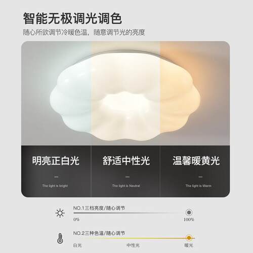 走廊灯过道灯家用入户玄关衣帽间灯具现代简约北欧南瓜吸顶灯357F