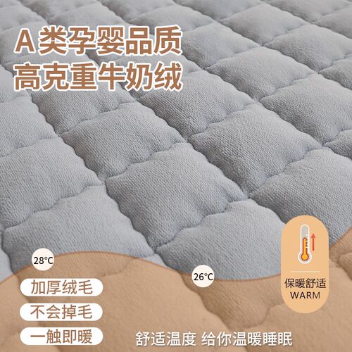 牛奶绒床垫软垫冬季保暖加厚垫被褥子学生宿舍单人加绒毛毯床褥垫
