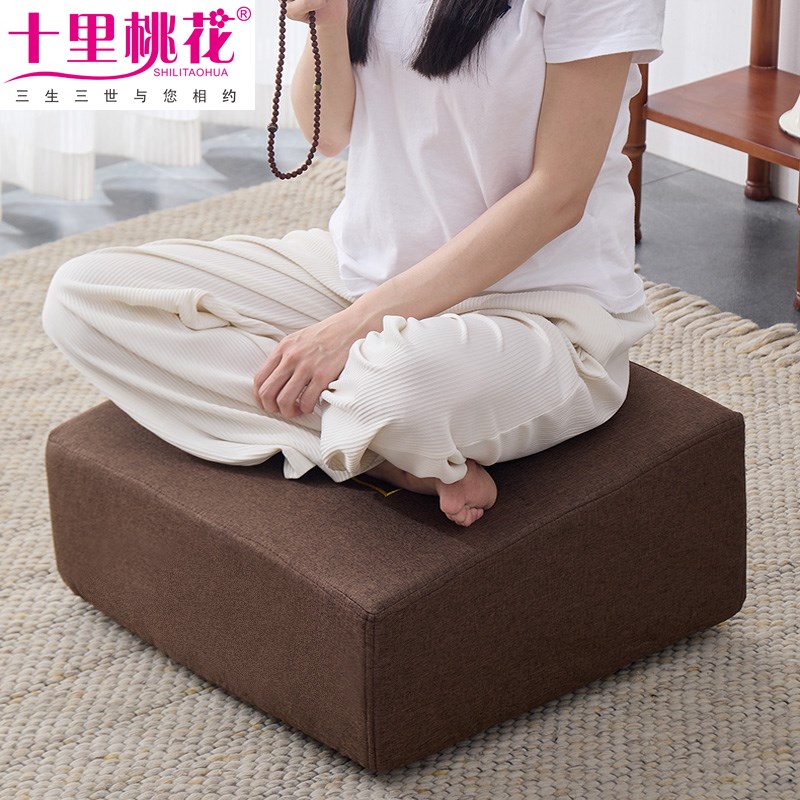 新款实木家用拜凳垫方形磕头拜凳寺院静坐凳寺庙磕头跪垫蒲团垫