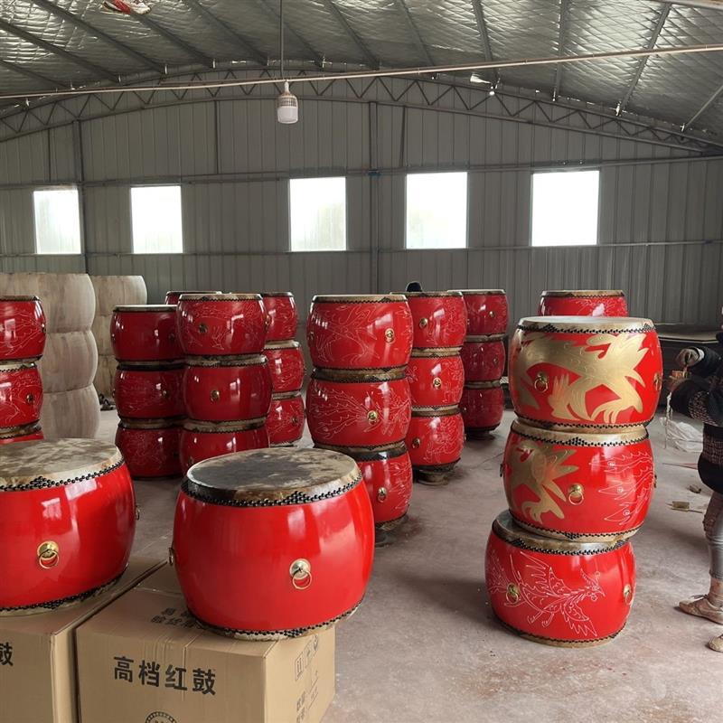 彩龙黄牛皮大鼓椿木鼓战鼓牛皮鼓中国红鼓龙鼓堂鼓演出鼓龙凤鼓