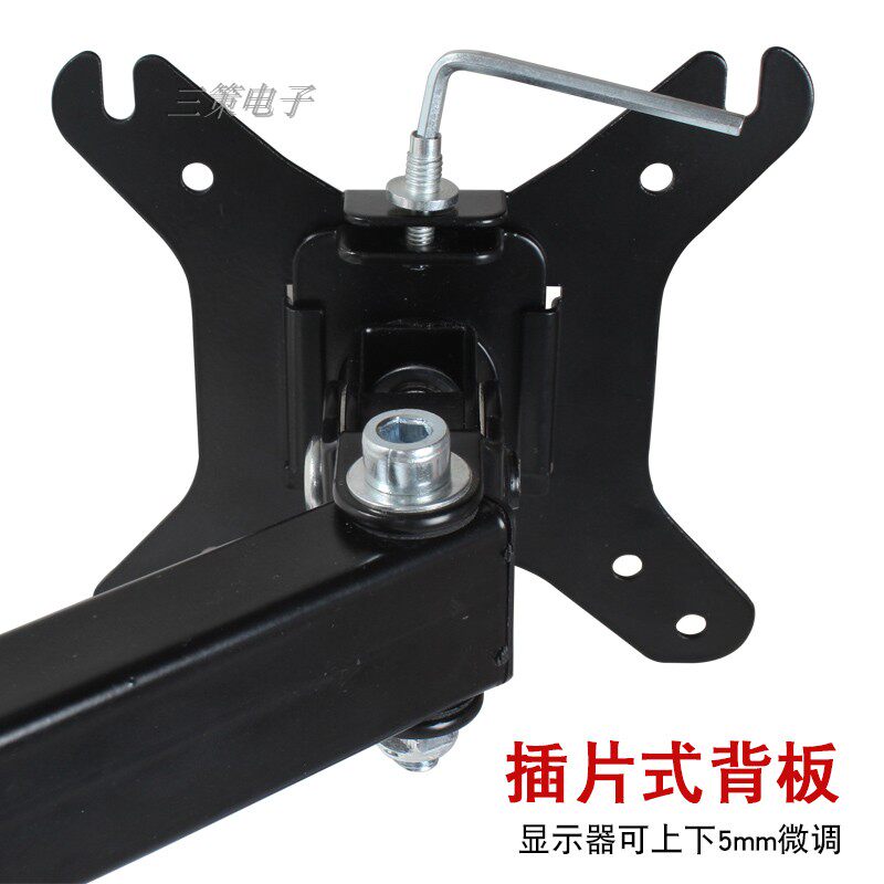 22/24/27/32寸双屏穿孔电脑支架桌面显示器高低升降架2屏通用底座