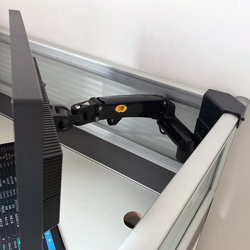 显示器工位屏风拐角挂架显示屏电脑屏幕转角处支架显示器悬臂支架
