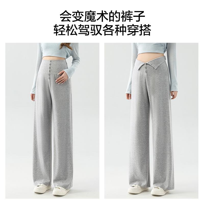 孕妇裤子春夏季薄款孕期不勒肚子外穿阔腿裤小个子长裤孕妇装春装