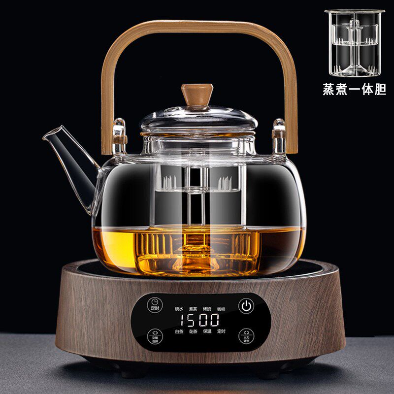 煮茶壶2026新款加厚全玻璃蒸煮一体烧水泡茶壶电陶炉煮茶器整套