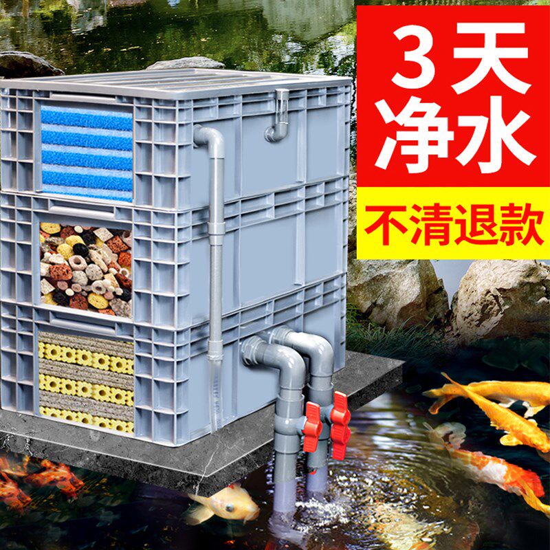 鱼缸滴流过滤盒 底滤鱼缸过滤箱 水族净水循环系统