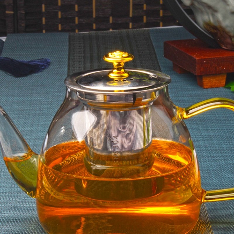 玻璃茶壶耐热耐高温加厚煮小茶水分离茶杯泡茶过滤可加热家用茶具
