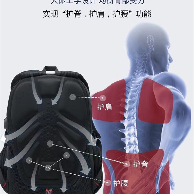 瑞士军士刀双肩包大容量商务旅行男士背包电脑包高中书包男初中生