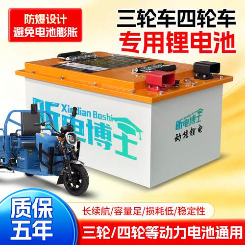 48V60V72V三四轮电动车新能源拉货车磷酸铁锂A品新电芯动力锂电池