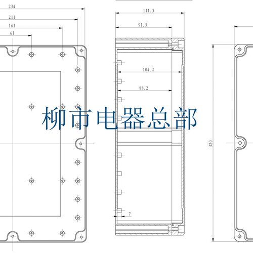 320*240*110mm IP65防水接线盒 F10电器室外防水盒 塑料工控盒