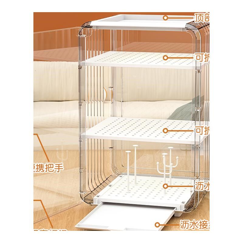 奶瓶收纳箱宝宝餐具收纳盒辅食工具置物架婴儿专用防尘沥水架带盖