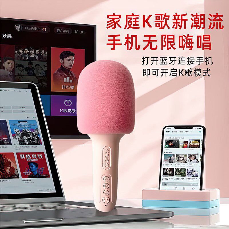 新科儿童话筒音响一体麦克风无线蓝牙全民唱K歌家用宝宝卡拉OKTV