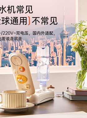 美国卓朗便携式烧水壶电热2025新款家用旅行便携折叠抽水mini小型