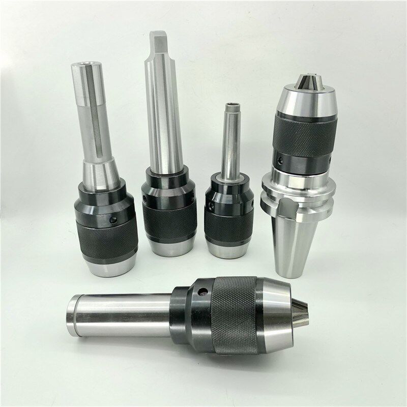 BT40APU一体式钻夹头刀柄50自紧R8炮塔铣床直柄台钻16nt3莫氏锥柄