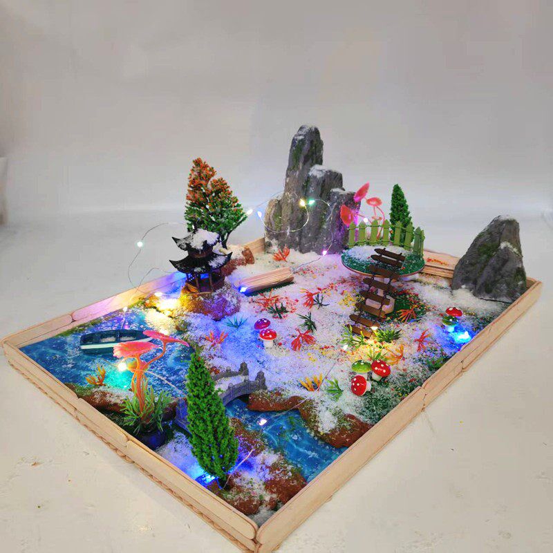 微景观DIY手工模型材料包套装山水绿植沙盘造景摆件儿童制作创意