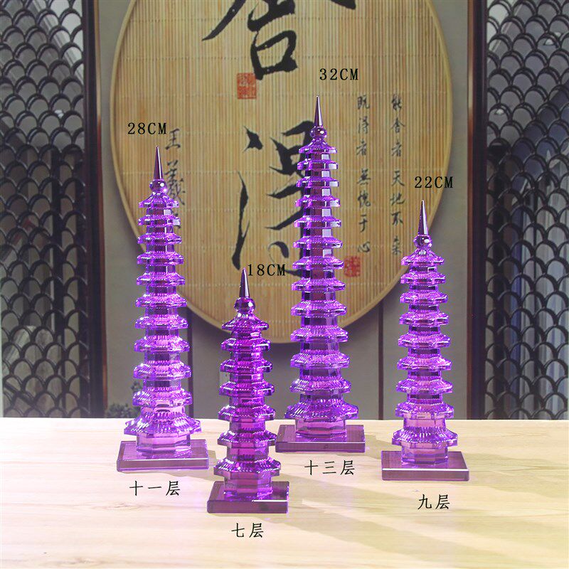 文昌塔水晶13层包邮7层9层11层儿童房摆放客厅玄关办公室书桌摆件