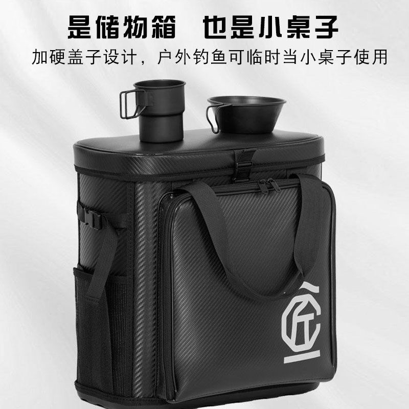鱼匠人多功能立式硬钓具收纳箱鱼护桶充氧活鱼桶加固钓鱼水桶背包