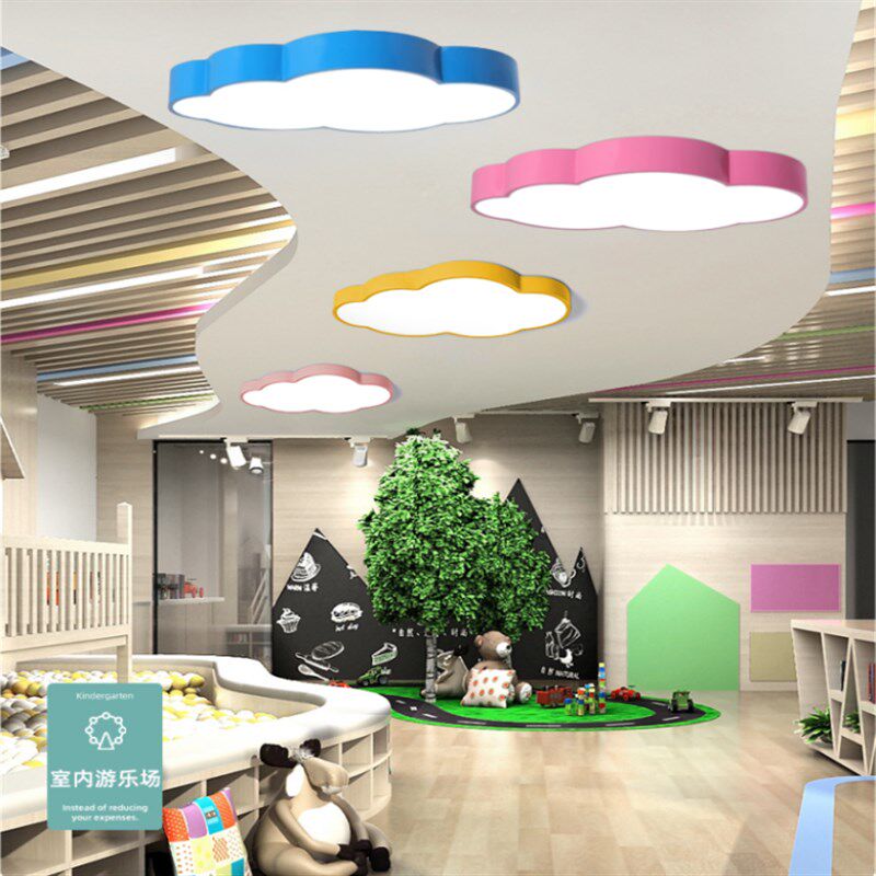 幼儿园led云朵吊灯儿童乐园早教培训学校教室灯舞蹈室走廊造型灯