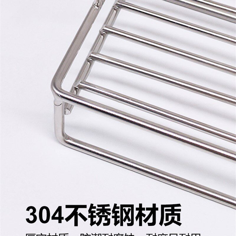 304不锈钢厨房抹布沥水架专用水槽边水池晾海绵洗碗布收纳置物架