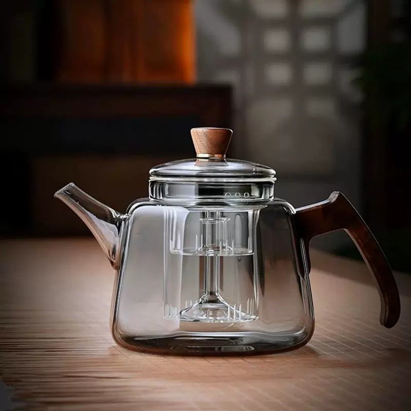 2025新款玻璃茶壶耐高温加厚高硼硅煮茶壶大容量烧水壶侧把茶具