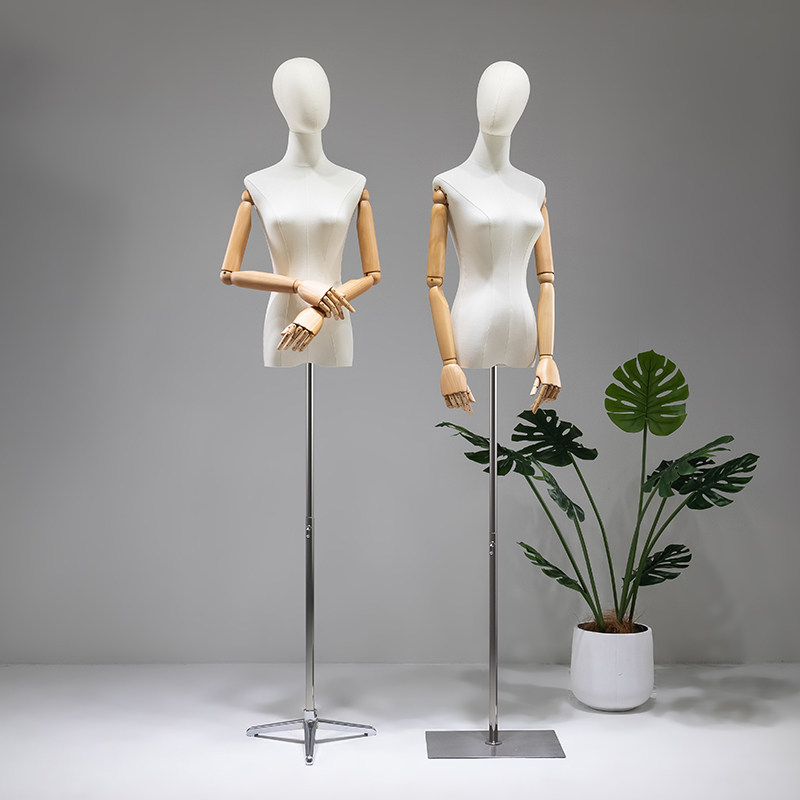 实木手加厚模特道具女人台女装服装店模特展示架全身橱窗半身人偶