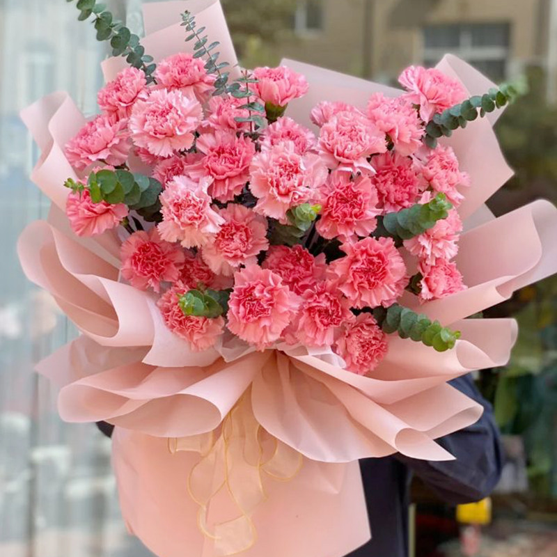 母亲节哈尔滨鲜花同城速递康乃馨百合花束生日礼物玫瑰送妈妈长辈