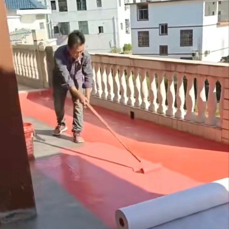 红橡胶防水涂料厂家供应卫生间墙面防水 厨房阳台瓷砖背涂胶