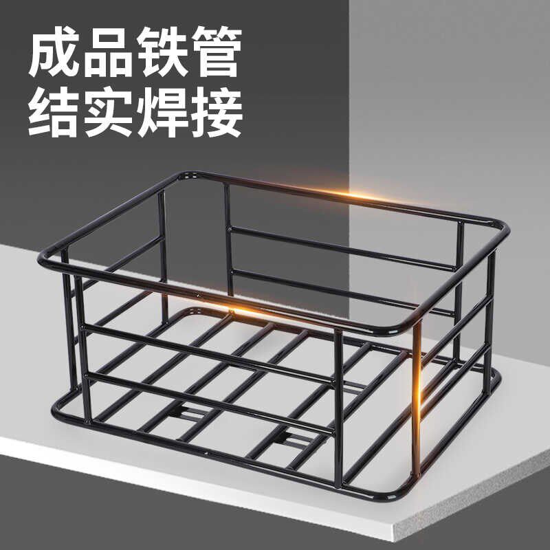 外卖箱固定架子托架电动车后车筐后货架尾架加粗铁架摩托车后支架