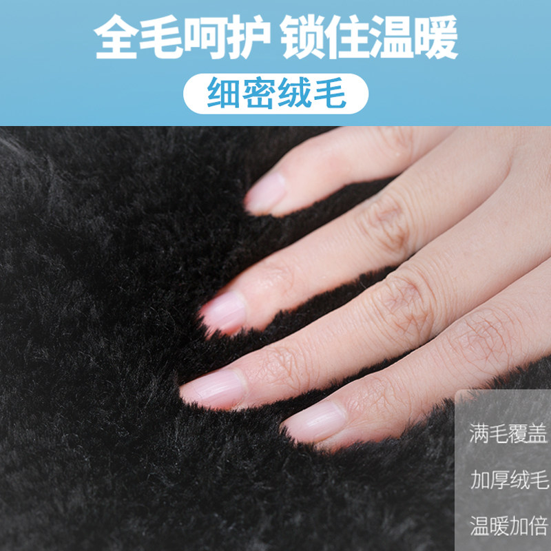 摩托车护膝真皮羊毛电动车护膝护腿骑行保暖护具防寒挡风冬季男女