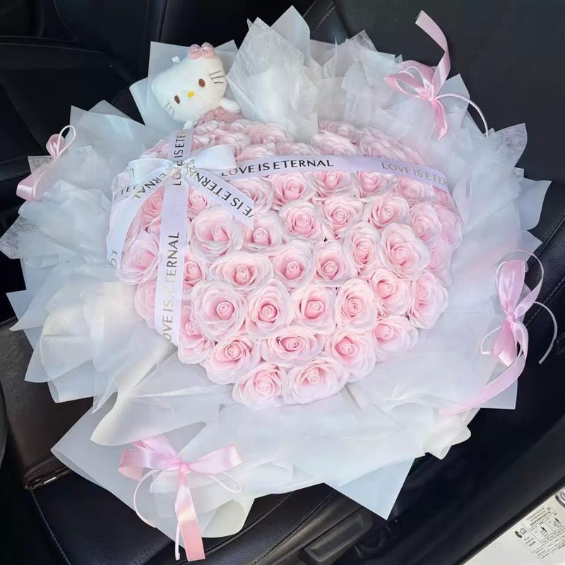 母亲节520花束仿真花曼塔玫瑰花束送女友闺蜜表白见面花束生日礼