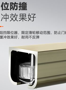 推拉门吊轨轨道全套玻璃木门静音滑轮阳台移门滑轨厕所吊滑门配件