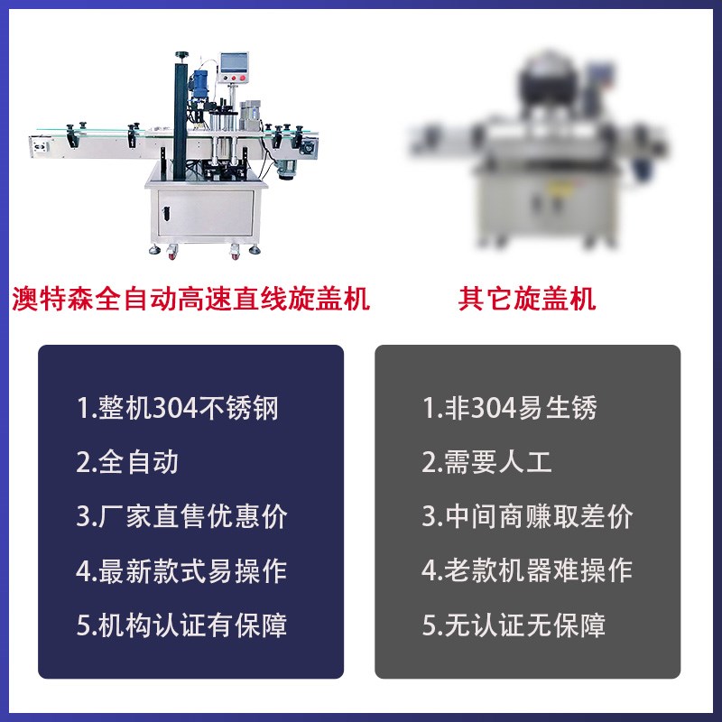 全自动旋盖机高速直线大桶封盖罐头拧盖机矿泉水瓶盖封口机锁盖机