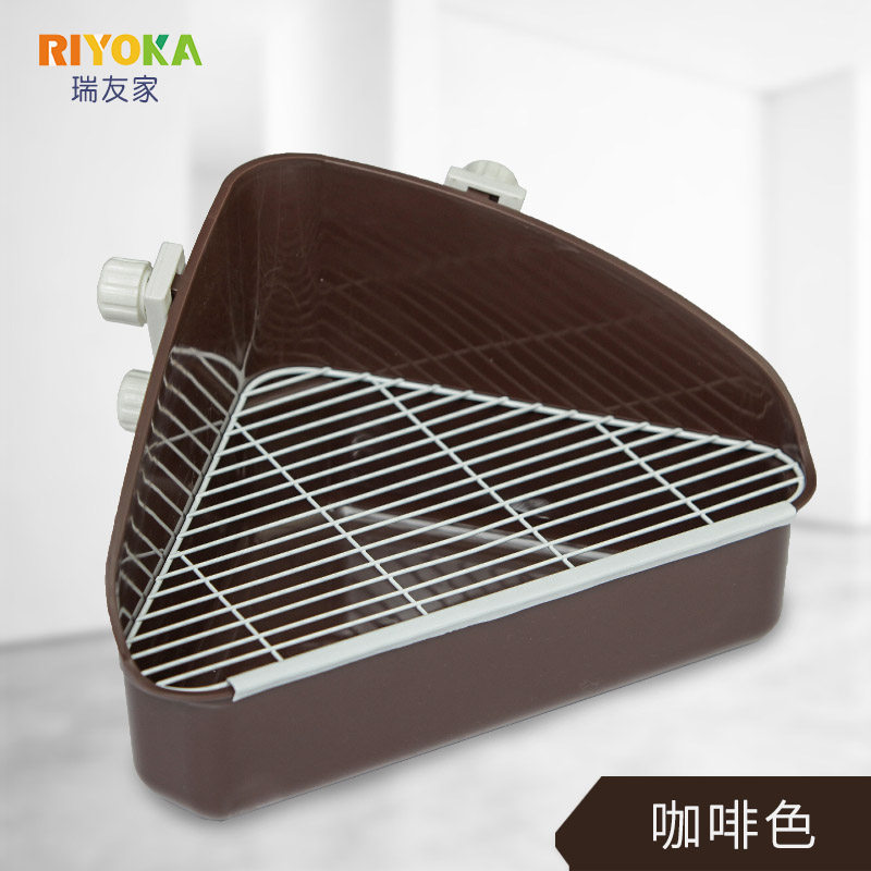 riyoka瑞友家大三角兔子厕所豚鼠龙猫兔兔防掀翻尿盆便盆宠物用品