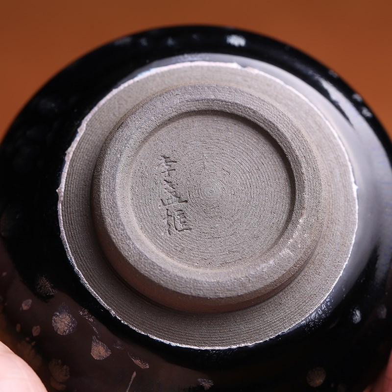 非遗大师李盏柜牡丹花建盏主人杯茶盏茶杯天目纯手工高端茶器茶具