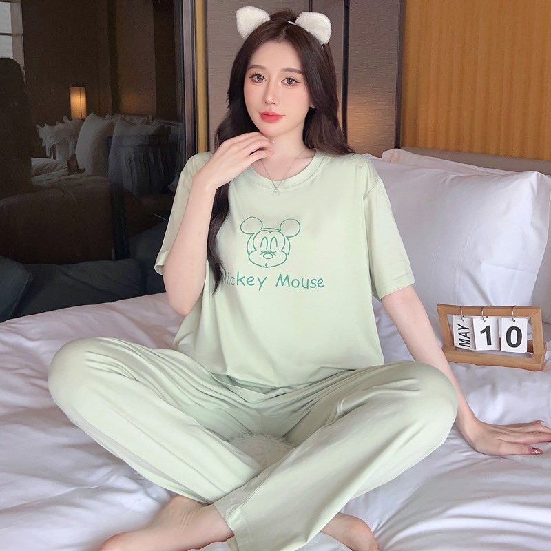 孕妇夏季短袖长裤睡衣怀孕期可调节莫代尔薄款产后哺乳月子服套装