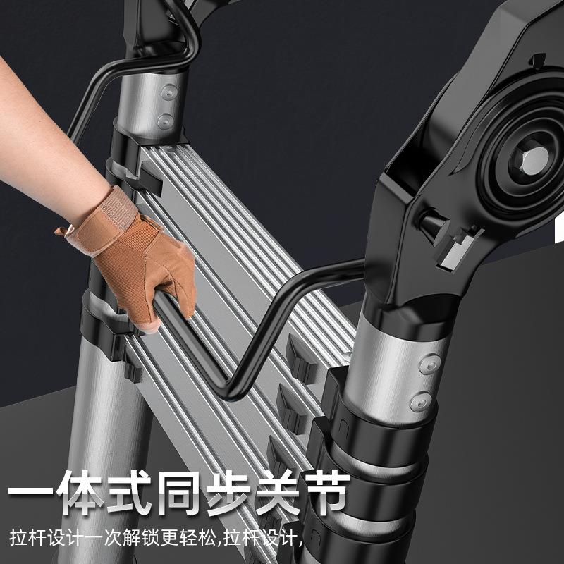 加厚铝合金多功能伸缩人字梯家用楼梯室内升降折叠梯竹节