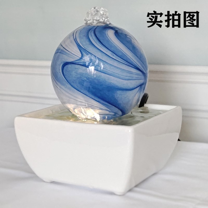 中国风喷泉流水摆件循环水小型招财客厅桌面电视柜装饰造景风水轮