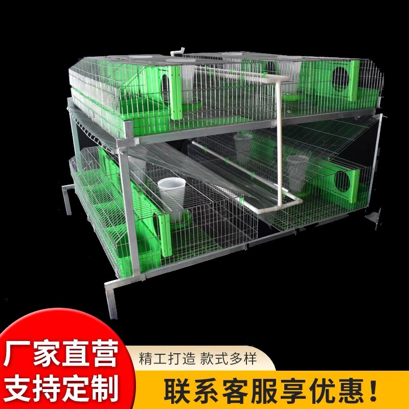 兔子笼子养殖场专用特大兔子笼铁丝网母兔欧式自动免清粪新型兔笼