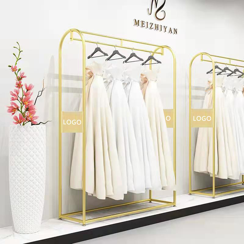 婚纱架子高档展示架婚纱店落地挂衣架礼服架照相馆秀禾服货架铁艺