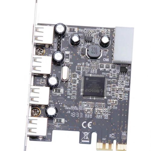 USB2.0扩展卡免驱安装PCIE转四口转接卡扩展主板USB转换器分线器