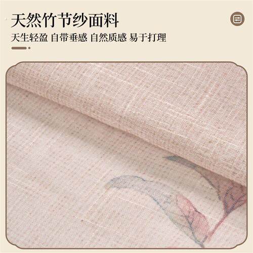 新中式半开门帘隔断帘免打孔卧室防隐私房间浴室2025新款遮挡帘子