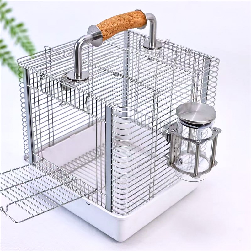 洪屿鹦鹉饮水器笼子撞针鸟用水壶不锈钢杯架玄风和尚喂水器350ml