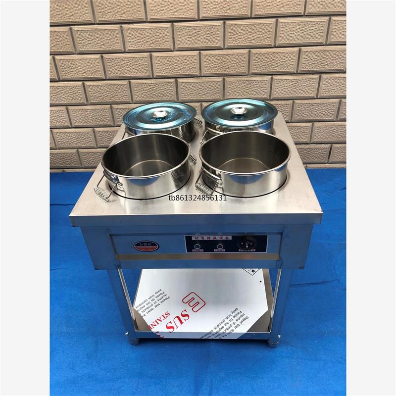 商用不锈钢保温粥车电热汤粥桶移动摆摊快餐车售饭台燃气加热设备