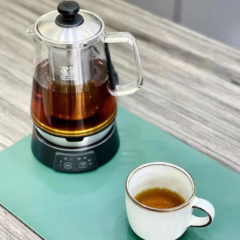 吉谷烧水壶TA007专用泡茶蒸茶双用变频恒温玻璃养生壶1.1升
