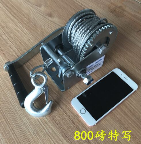 特价手动手摇绞车绞盘卷扬机带钢丝绳挂钩紧线器拉紧器手摇牵引机
