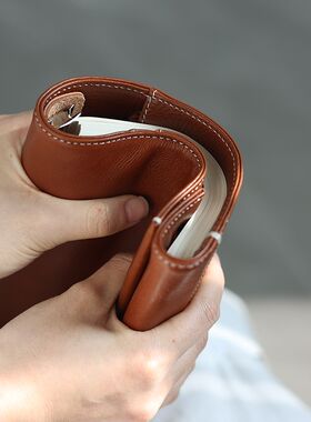 爵士小强手工制作丨真皮软手账本A5记事本旅行软活页本会议记录本