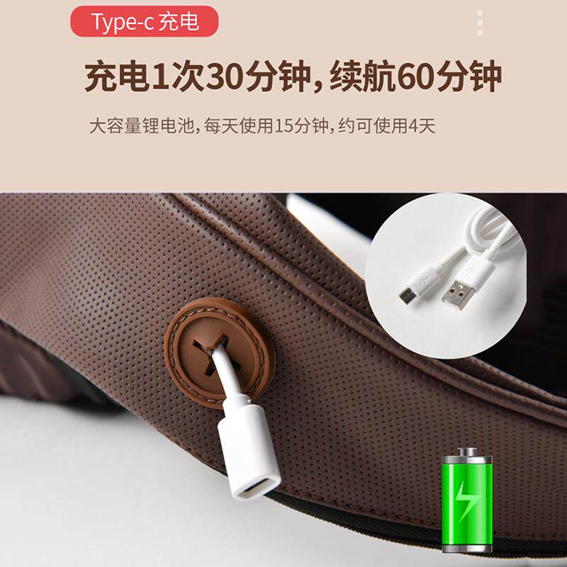 汽车颈椎按摩器肩颈腰部背部脖子枕肩膀斜方肌颈部按摩仪车载头枕