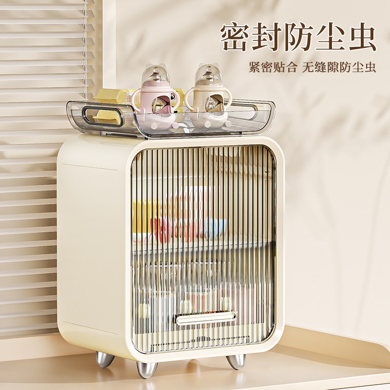 放宝宝婴儿奶瓶晾干沥水架收纳盒带盖防尘箱装辅食餐具架子工具柜