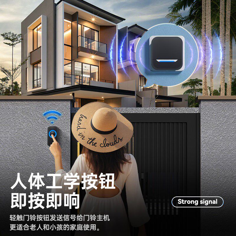无线门铃超远距离一拖三工厂大门室外防水呼叫器新款穿墙遥控按键